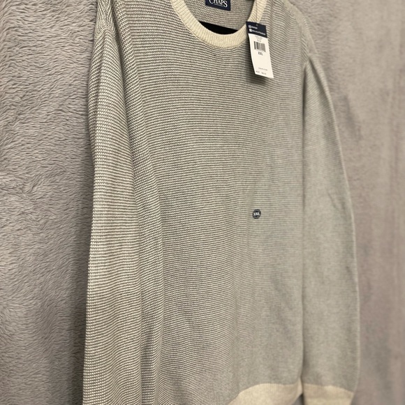 Men’s Chaps Crewneck Sweater Beige /Tan / some gray Big and Tall - Picture 4 of 6